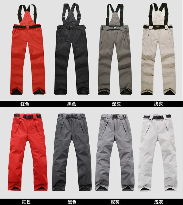 

Ski Pants Men and Women Winter High Quality Thicken Waterproof Windproof Warm Snow Trousers Skiing and Snowboarding Pants Brands