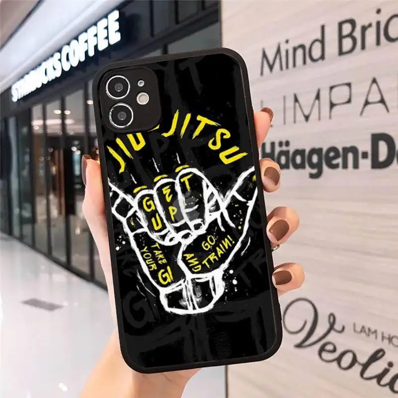

Judo Jiu Jitsu BJJ Phone Case For iphone 12 11 8 7 plus mini x xs xr pro max matte transparent cover