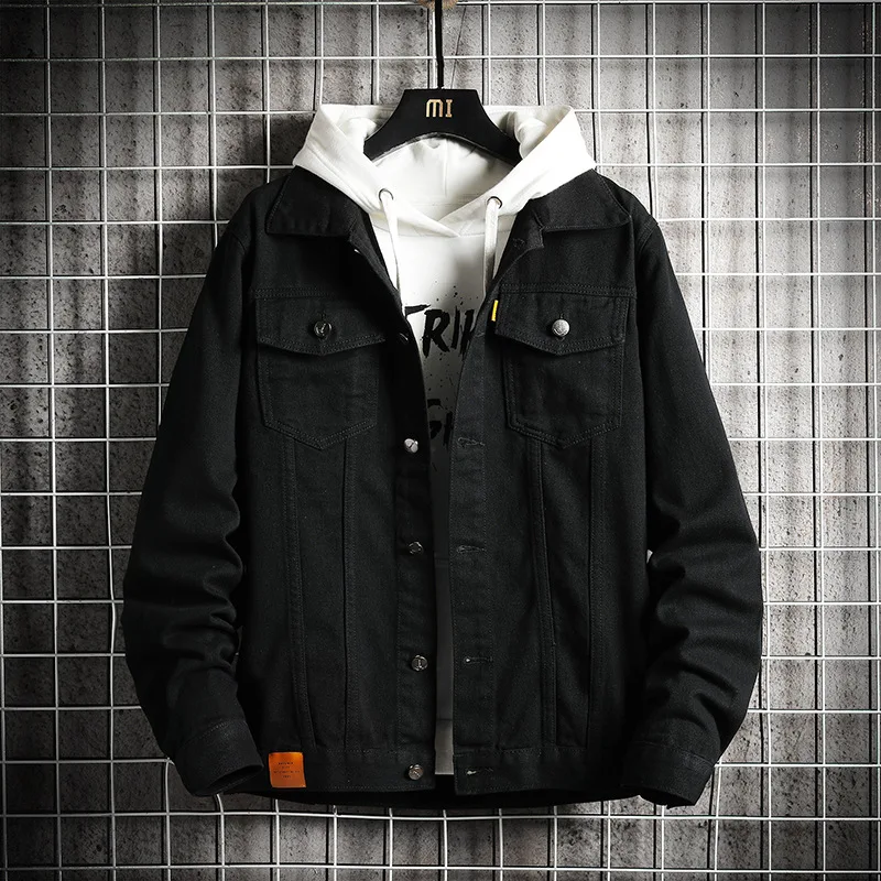 

Men Denim Jacket Streetwear Hip Hop Men's Hooded Jean Jackets Male Casual Loose Outerwear New style Fashion Slim Fit Coat