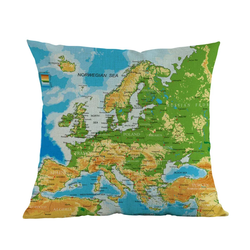 Чехол-наволочка из льняной ткани 45 х45 см