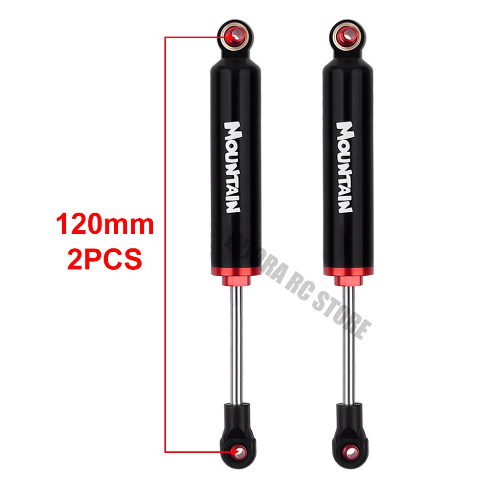 2PCS 120mm Black 2 шт. металлический амортизатор встроенный Весна 90/100/110/120 мм для 1/10 RC Рок Гусеничный и грузовик осевой SCX10 TRX-4 D90 RC Запчасти - Цвет: 2PCS 120mm Black