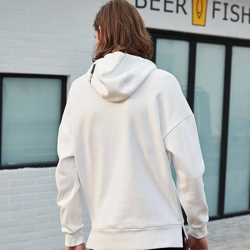 Мужская толстовка с капюшоном KELME белая Повседневная Толстовка в стиле хип-хоп