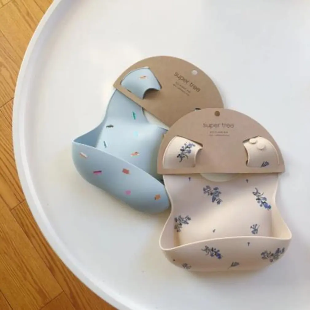 

Детские нагрудники с принтом в стиле Ins, водонепроницаемые Мягкие силиконовые нагрудники с милым рисунком для кормления детей, девочек, мал...