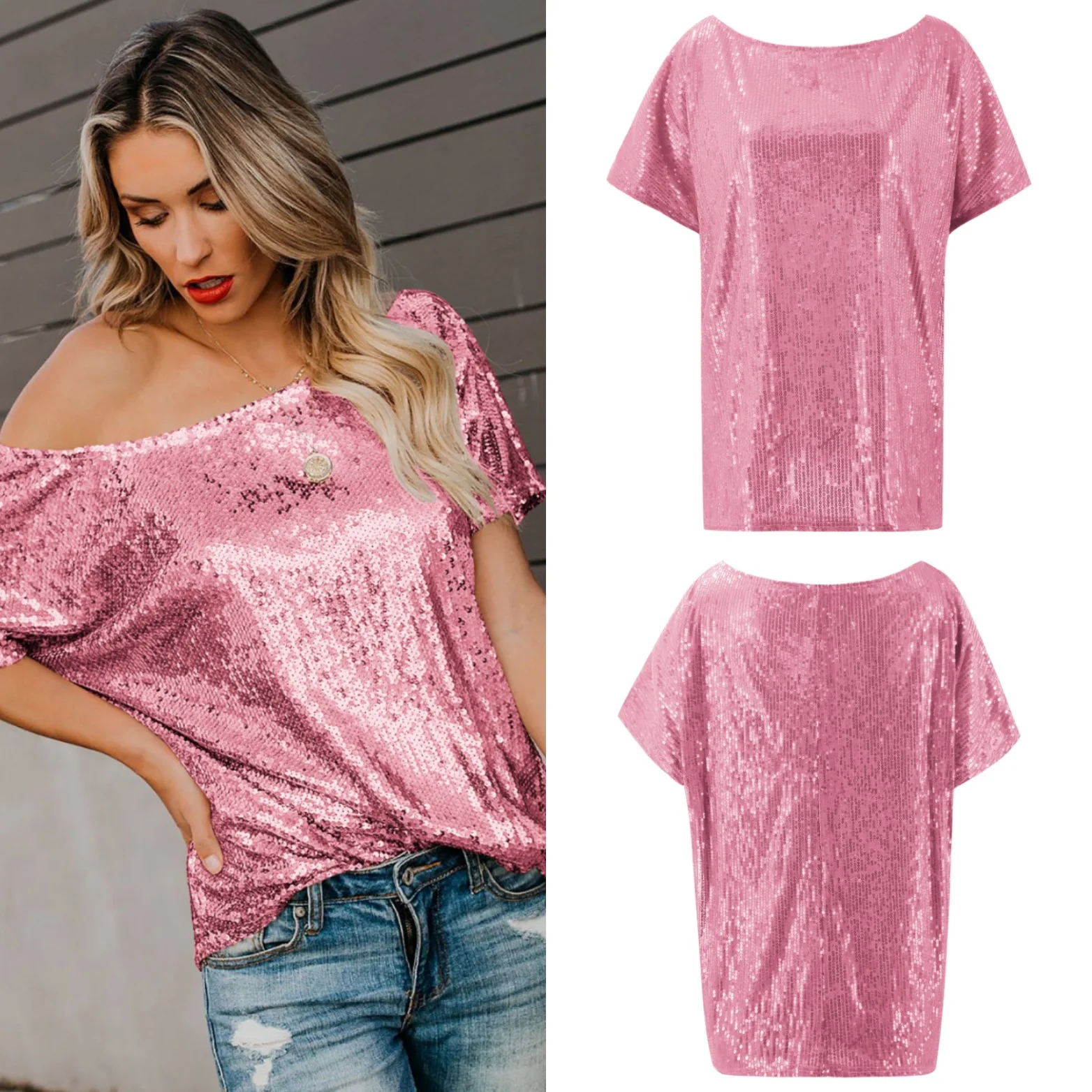 

Night Queen Glitter Sexy Tops Retro Sequined Loose Style Nailed Fringed Shirts High-end Banquet Cosplay Costumes