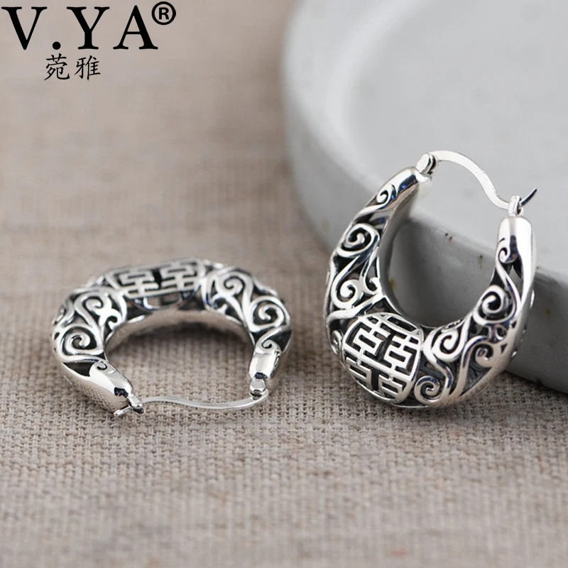 

Серьги-подвески женские из серебра 925 пробы, с полым узором Ruyi