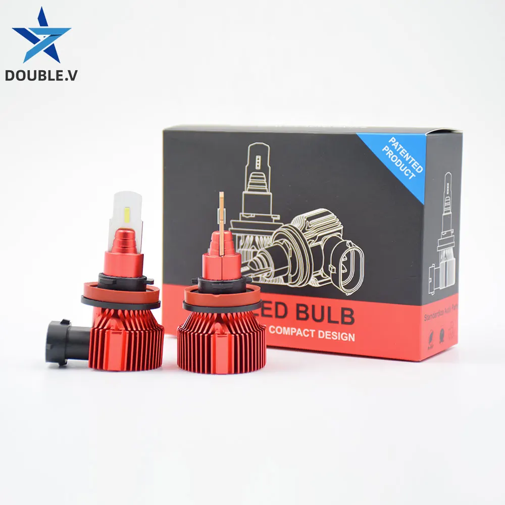 DOUBL E.V 2 шт. мини размер H1 H3 H4 H7 H15 Светодиодные Автомобильные фары 12 В 24 в 6000 К