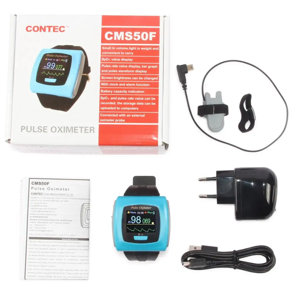 Contec производитель доставка CMS50F Bluetooth цифровой цветной наручные палец