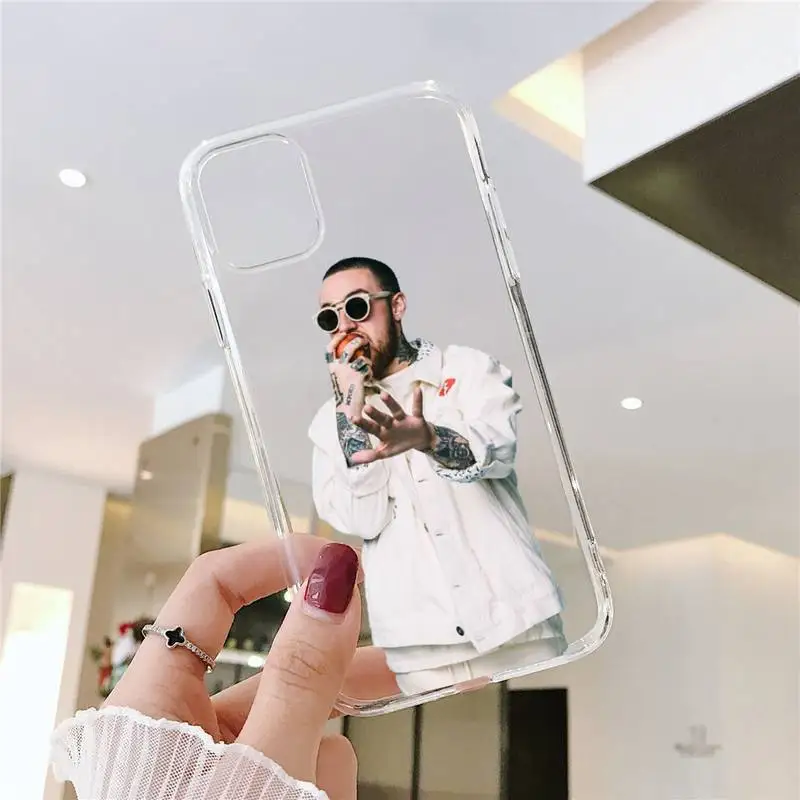 

mac miller Phone Case Transparent soft For iphone 5 5s 5c se 6 6s 7 8 11 12 plus mini x xs xr pro max