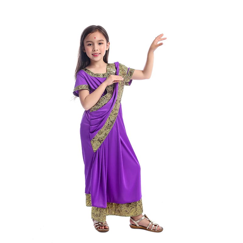 Indian Girls Dress-up Costume for Children - Nativity Bollywood Princess Fancy Dress for Glamorous Look image 6