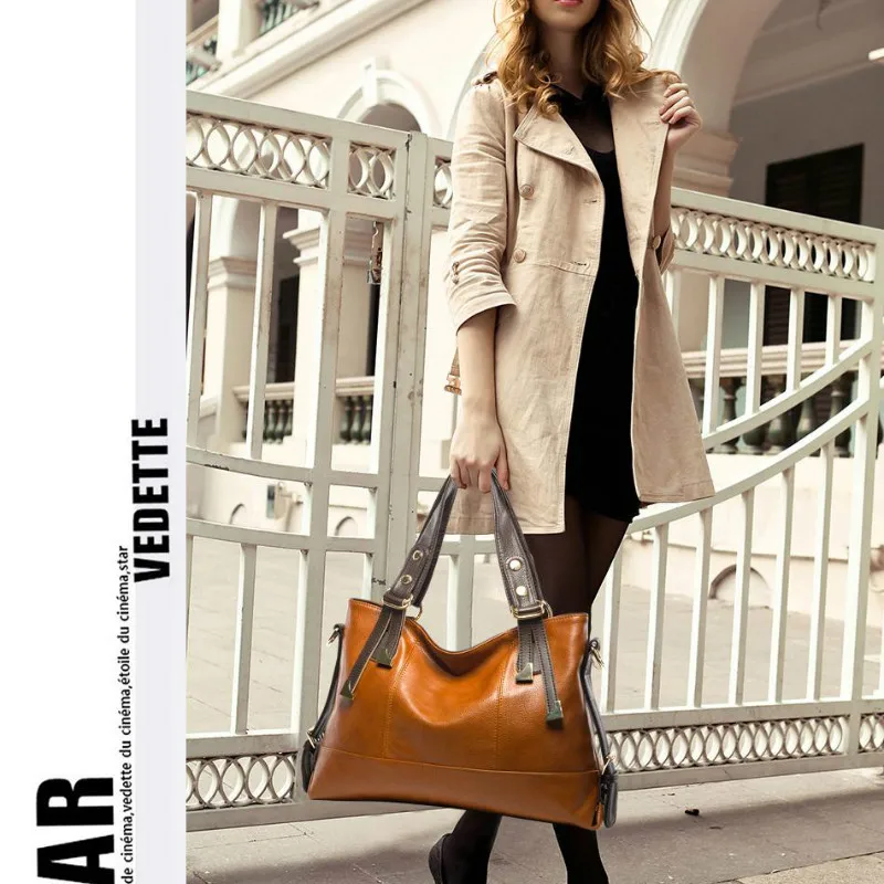 Большая сумка 40 см женская через плечо из натуральной кожи тоут для покупок