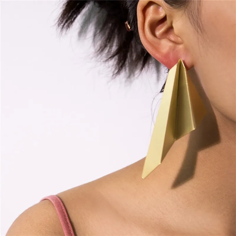 Женские Висячие серьги большие гвоздики для женщин геометрические Спиральные