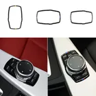 Автомобильные наклейки из углеродного волокна для BMW X3 X4, Мультимедийные кнопки, крышка рамы, кнопки, наклейки для F10, F20, F30, F34, F07, F25, F26, F15, F16, аксессуары