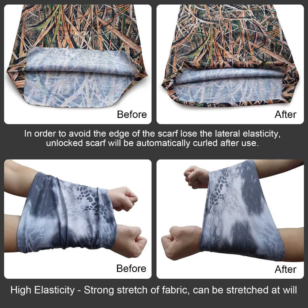 Men Women Bandana Magic Neck Gaiter Cover Half Face Scarf Tube Mask Printed Joker Outdoor Sport Cycling Hunting Hiking Headband | Спорт и