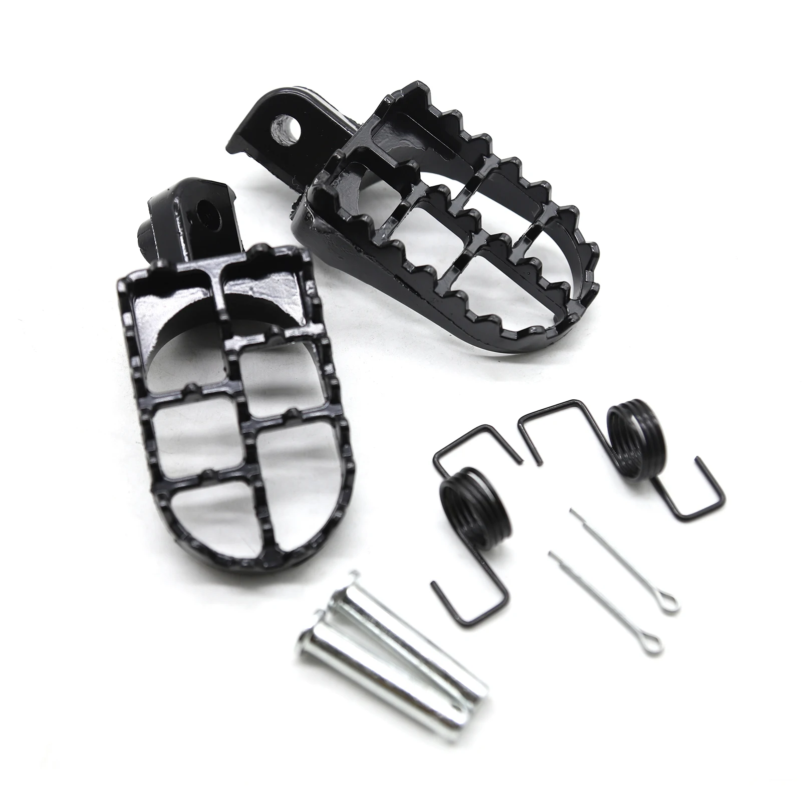 

Footrests Kit Black Aluminum Replacement for Yamaha YZ125 YZ250 PW50 PW80 BW80 TW200 WR200 250 500 XT225 XT250 XT350 Dirt Bike