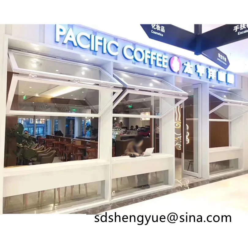 Филиппины США алюминий двойное складное стекло окно для ресторана вертикальный