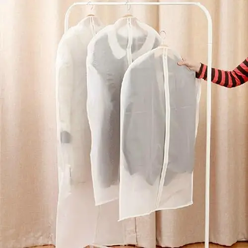 

Hot Clothes Hanging Garment Dress Clothes Suit Coat Dust Cover Dustproof Cover Protector Travel Bag Home Storage Bag