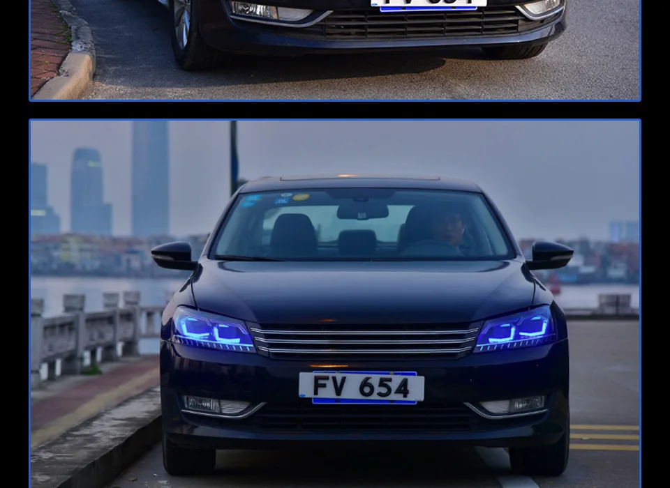 Фары для VW Passat B7 2011- DRL дневные ходовые огни Светодиодный Биксеноновая лампа Противотуманные фары тюнинг автомобильные аксессуары