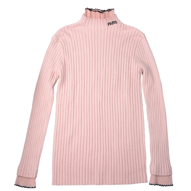 

High Collar Lace Fake Two-piece Base Sweater Shirt for Women FZ193 Spring Autumn Ladies Pullovers Tops