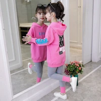 girls suit sweatshirts%c2%a0pants cotton hooded 2pcssets%c2%a02021 cute spring autumn teenager kid school outdoor children clothing