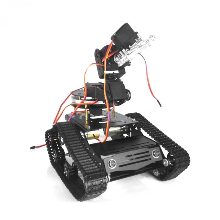 

TR300 Tank Car+6 DOF Mechanical Arm CL-1 Claw + MG996R Servos with Gimbals Base
