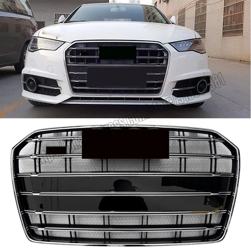 

Передняя решетка в виде сот для Audi A6 S6 2016 16 2017 17 2018 18