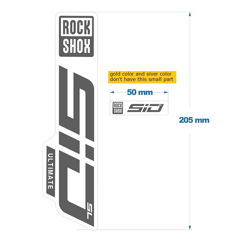 Наклейка для вилки 2021 ROCKSHOX SID SL прозрачное дно/без дна горных велосипедов