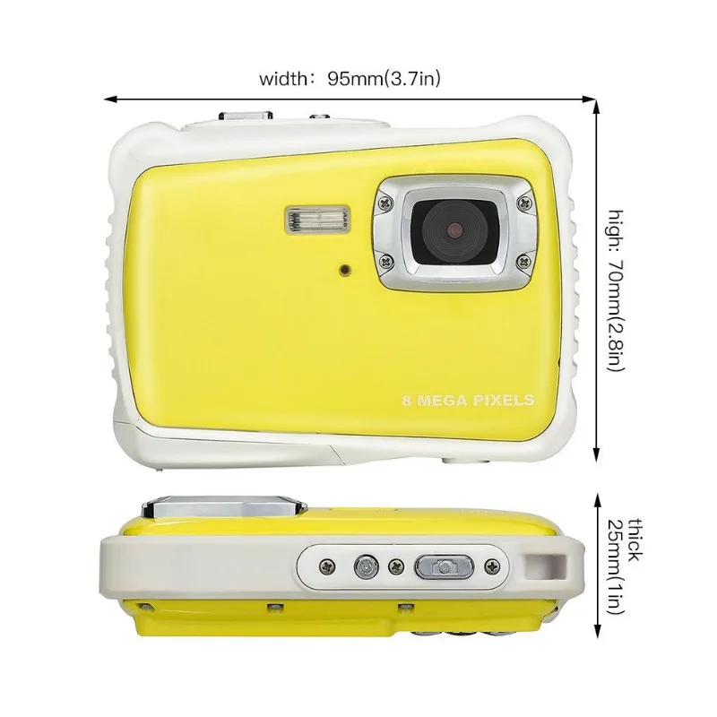 Детская HD Водонепроницаемая анти-капля цифровая камера с 2 0 дюймовым ЖК-дисплеем