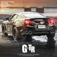 132 nissan gtr r34 r35 alloy sports car model diecast metal toy vehicles racing car model sound and light collection kids gift