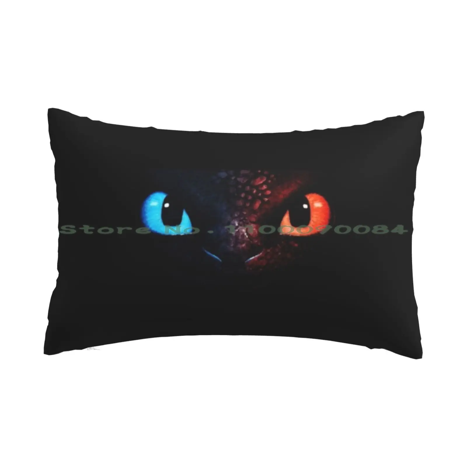 

Toothless Mask Pillow Case 20x30 50*75 Sofa Bedroom Lilo Facemask Toothless Facemask Toothless Night Furry Long Rectangle