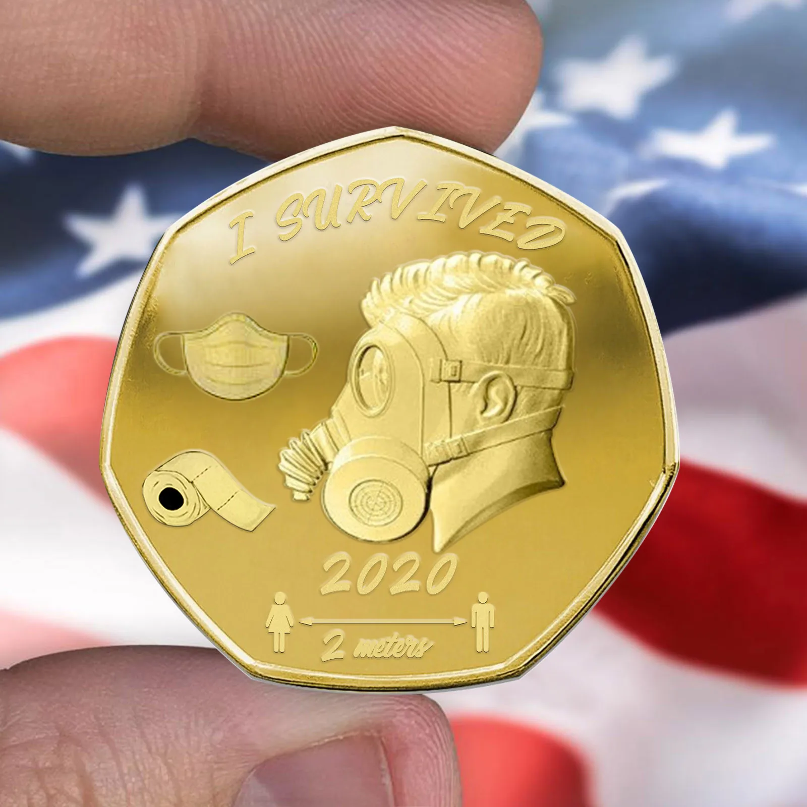 Коллекция сувенирных монет Я пережила 2020 аксессуары для украшения дома памятные