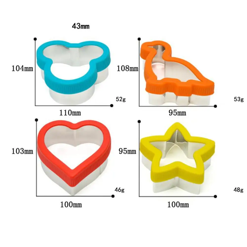 4 шт./компл. резак для печенья из нержавеющей стали резки конфет форма овощей