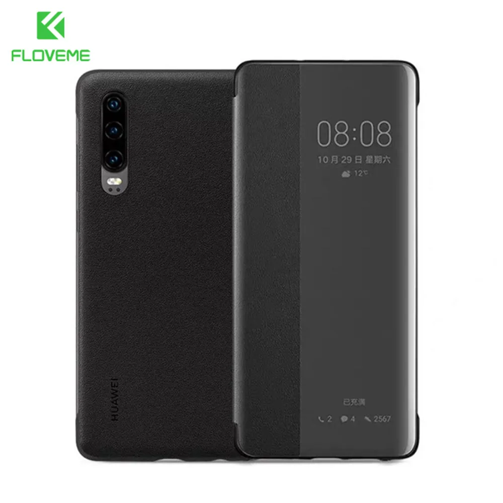 Чехол книжка FLOVEME с окошком для Huawei Mate 30 P20 P30 P10 Pro роскошный кожаный чехол 9 10 20