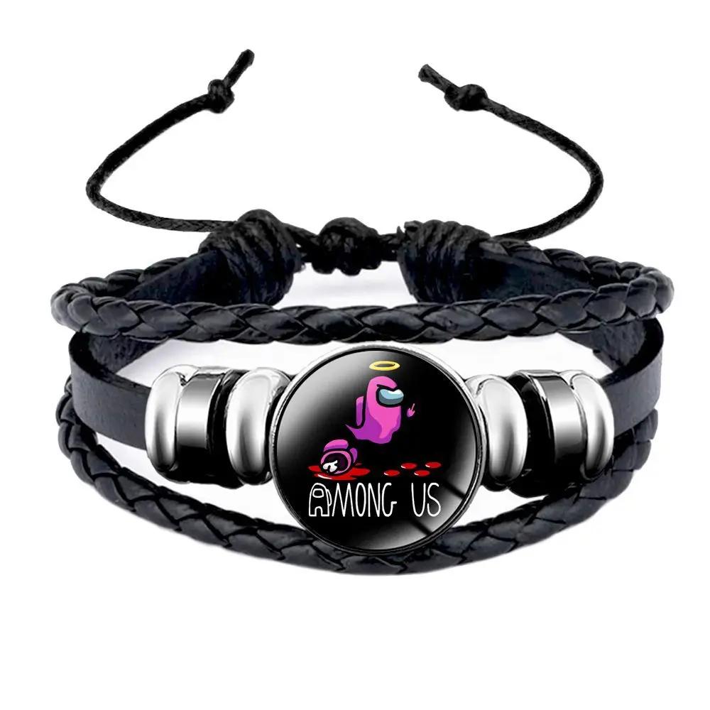 

2020 Among Us Fashion Game Anime Female Hand Chain Bracelets Men Boy Charm Jewelry 20 26cm Space Werewolf Kill