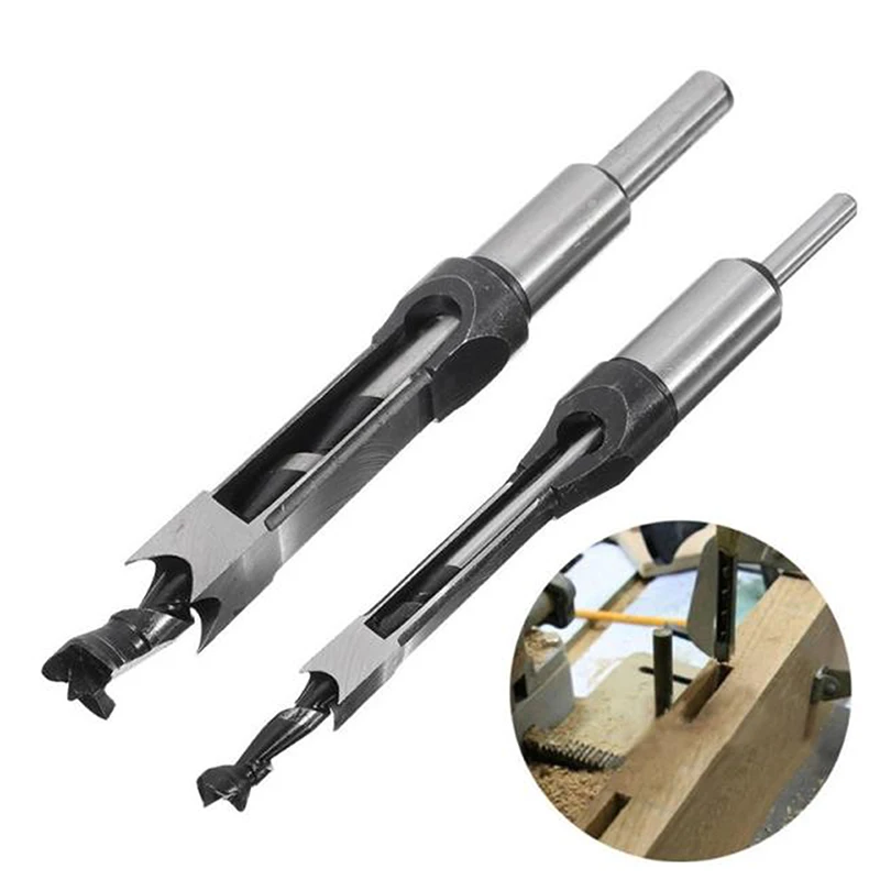 

QQQHSS Twist Drill Bits Woodworking Drill Tools Kit Set Square Auger Mortising Chisel Drill Set Square Hole Extended Saw 1/4~1/2