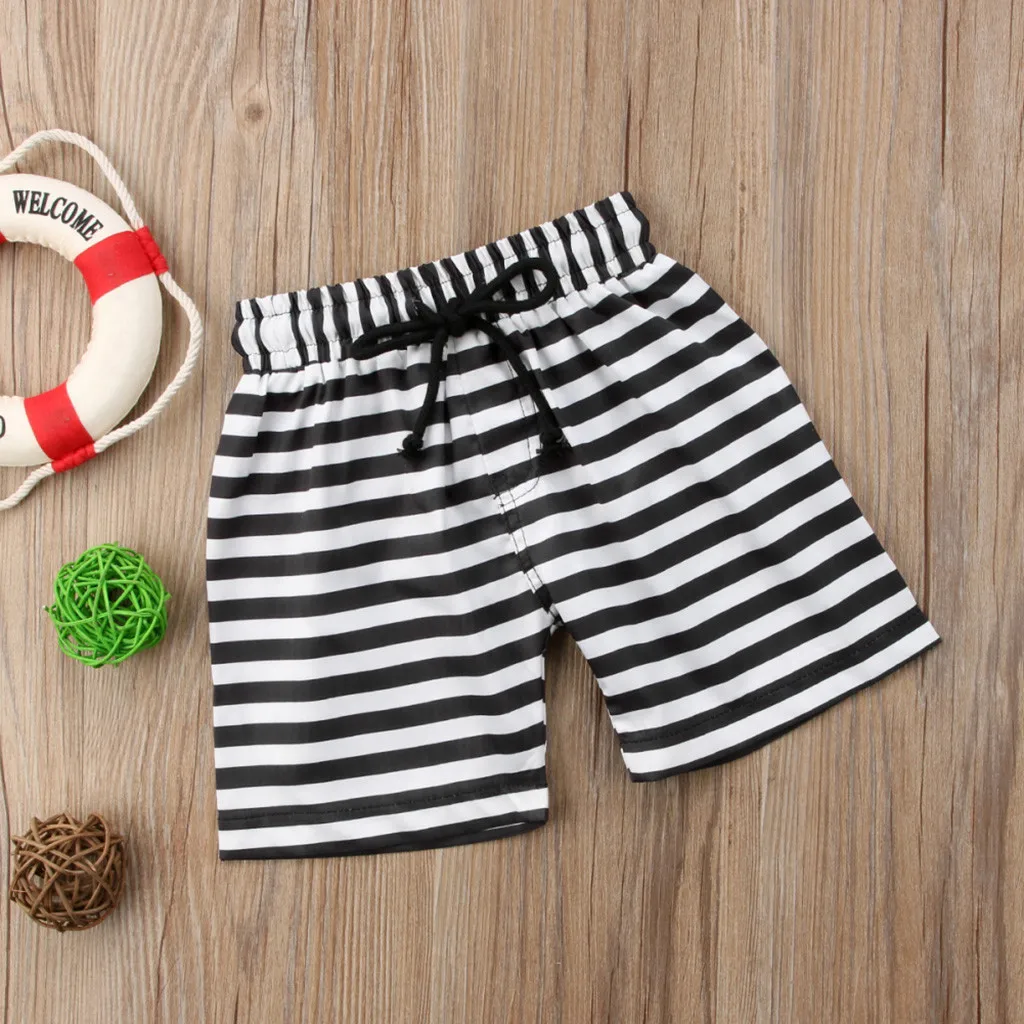 Шорты для девочек и мальчиков Детские шорты маленьких пляжные в полоску летняя