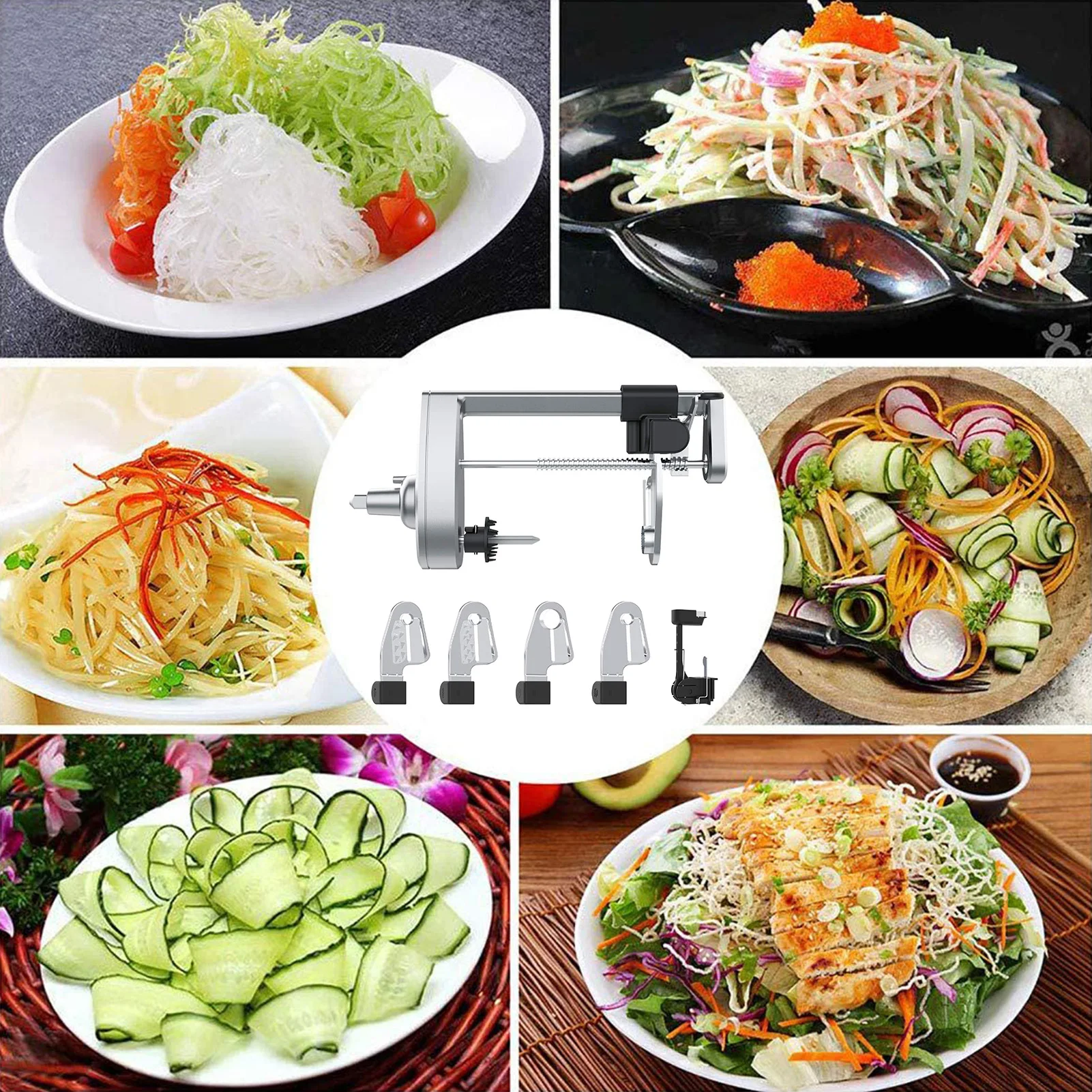 

Potato Vegetables Fruit Spiral Chopper Carrot Cucumber Slicer Kitchen Tools Family's Necessary Artifacts For Various Fruits New