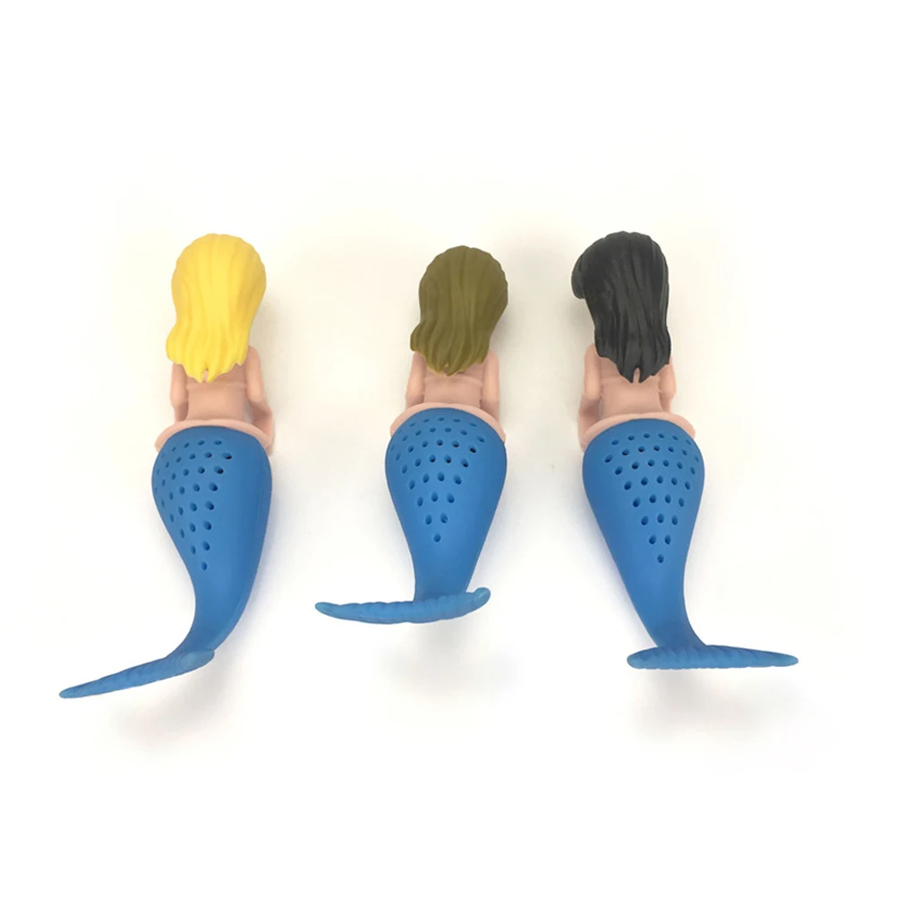 

Cartoon Mermaid Tea Strainer Silicone Tea Filter Leakproof Loose Leaf Tea Infuser Drinkware Kitchen Accessories Mini Strainer