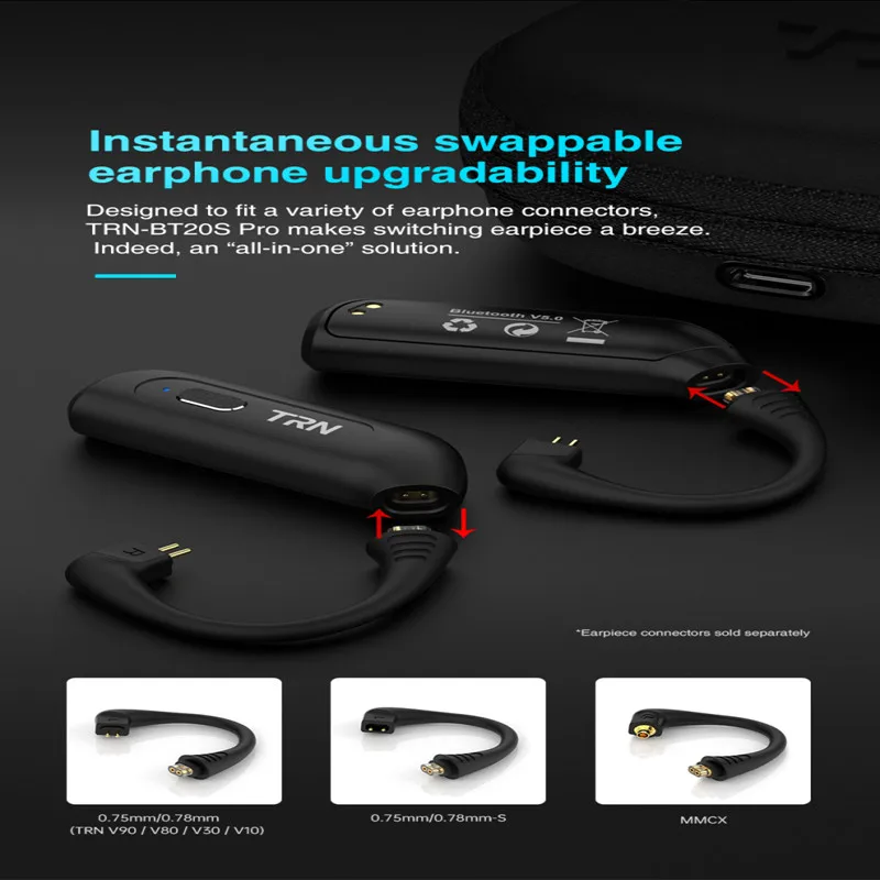 

TRN BT20S PRO Bluetooth Headset Upgrade Wireless TWS Stereo Earphones Sports Ear Hook Headphones APT-X Binaural Headset