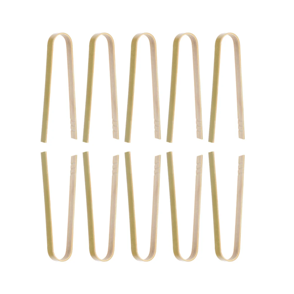 

16PCS 10cm Bamboo Food Clip Multi-function Anti-scaldBake Bread Tongs Kitchen Supplies