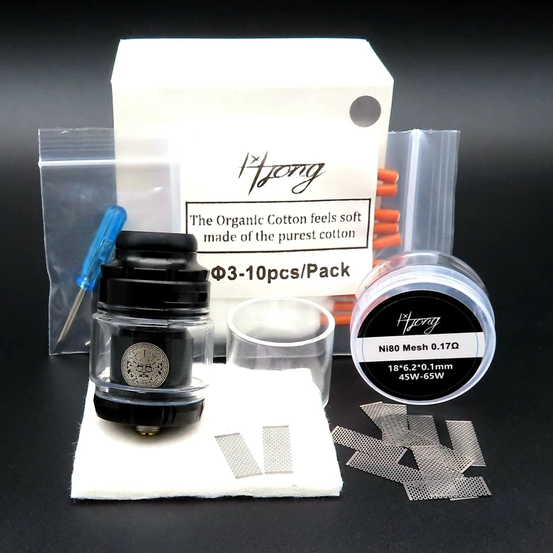 

Hongxingjia Vape Zeus Atomizer Ni80 Mesh X RTA 26mm Vaporizer For Electronic Cigarette Box Mods Vaper Single Coil Tank