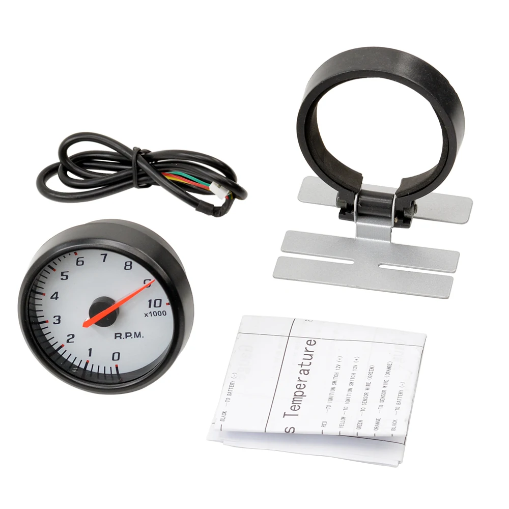 Тахометр Dragon 60 мм с сисветильник кой для автомобильных гоночных автомобилей 10000