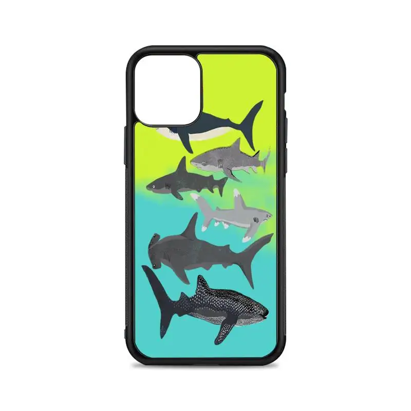 

shark Phone Case for iPhone 12 mini 11 pro XS Max X XR 6 7 8 plus SE20 High quality TPU silicon and Hard plastic cover