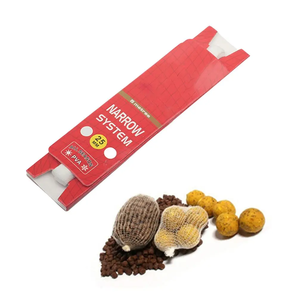 

Slow Melt 18/25/37/44mm*5M Carp Fishing PVA Mesh Refill Roll Hair Rig Hook Bait Feeder nets Bags Hook Water Dissolving