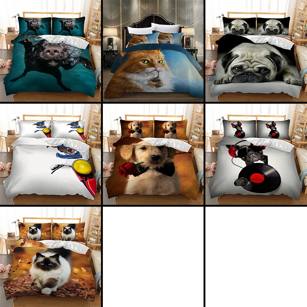 Комплект постельного белья с 3D цифровой печатью покрывало для домашних животных