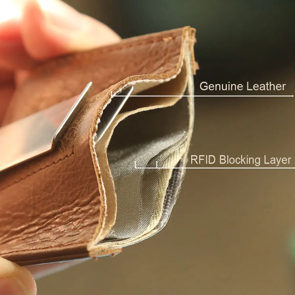 Кошелек для кредитных карт мужской кошелек с зажимом денег из натуральной кожи