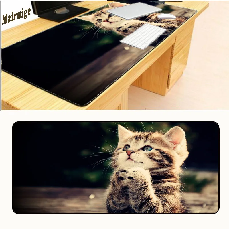

Mairuige 30x80cm Large Size Cute Cat Mousepad Pets Accept Image Customize Anti Slip Gaming Fashion Mice Keyboards Desk Mat