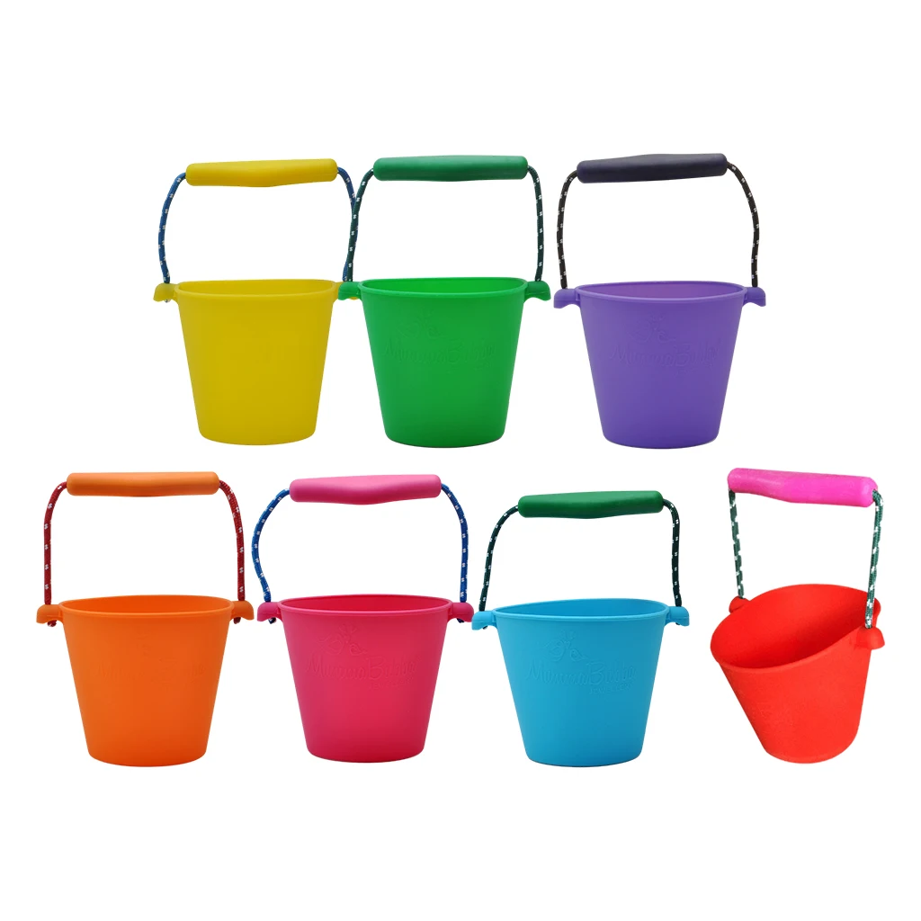 

1.5L Collapsible Durable Soft Foldable Silicone Buckets for Summer Beach Outdoor Camping Gear Beach Party Camping Fishing Toy