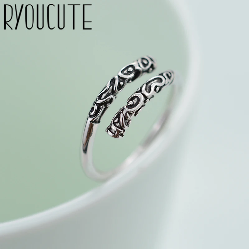 Женские винтажные кольца серебристый цвет открытый регулируемый размер|Кольца