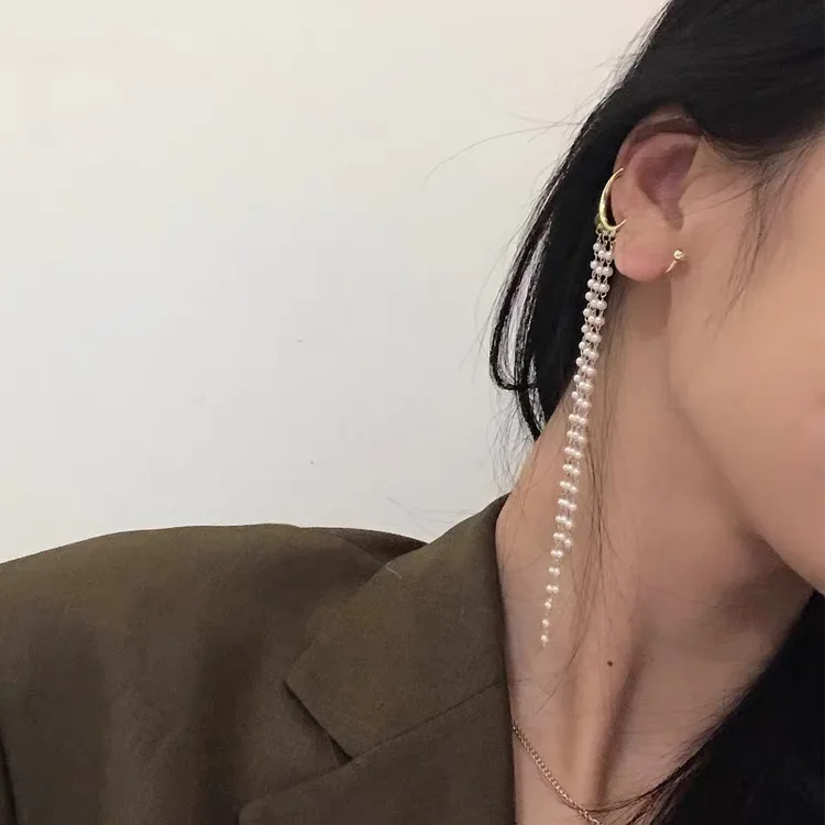 Серьги-клипсы Kpop для женщин и девушек поддельные ювелирные изделия под пирсинг