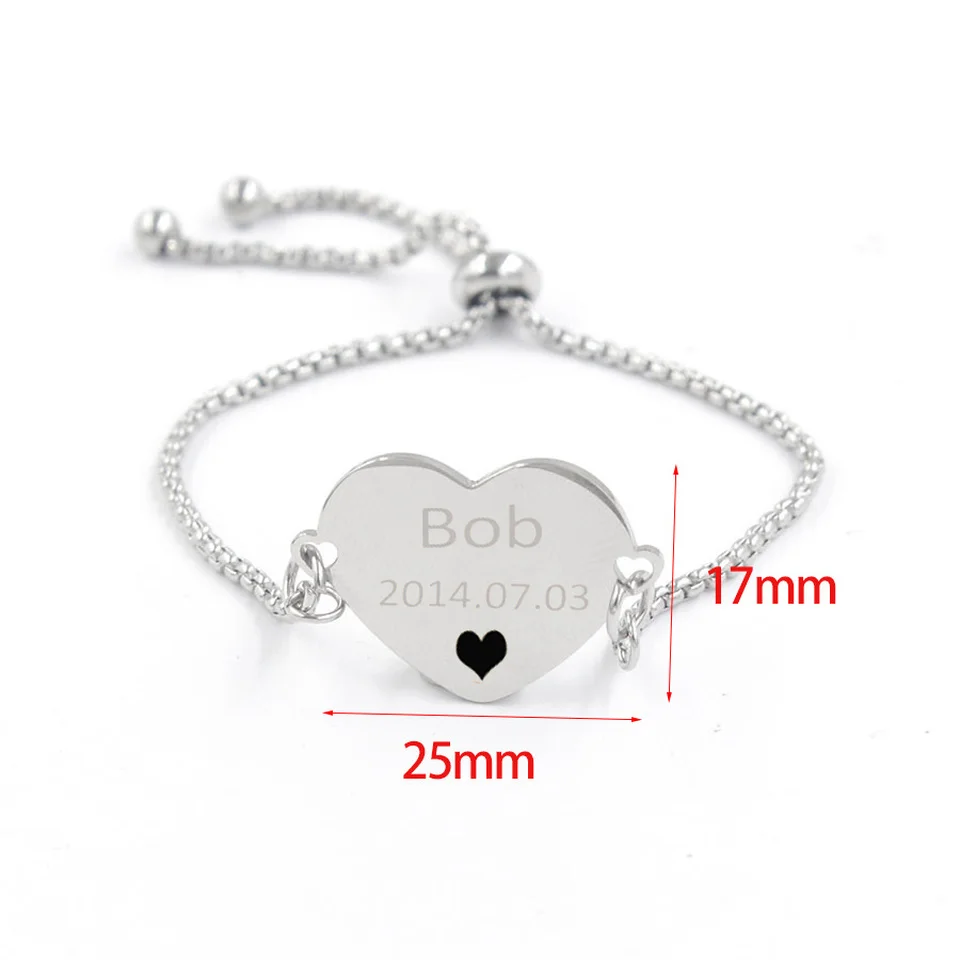 Индивидуальные браслеты на заказ регулируемые из нержавеющей стали сделай сам